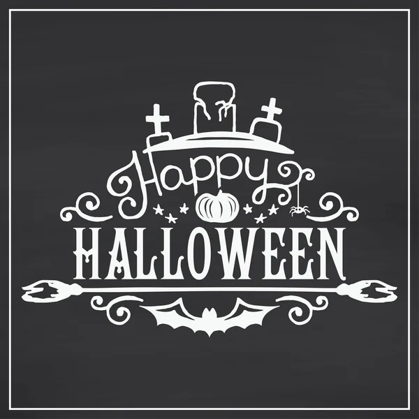 Happy Halloween meddelande design — Stock vektor