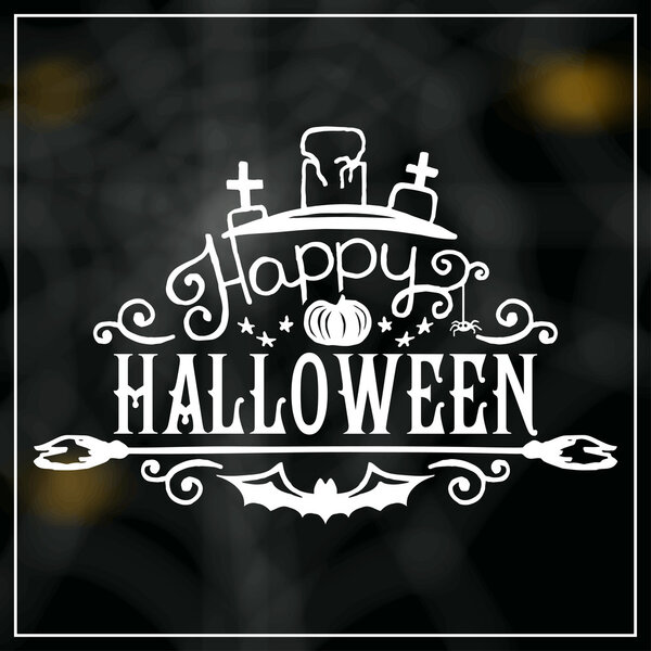 Happy Halloween message design