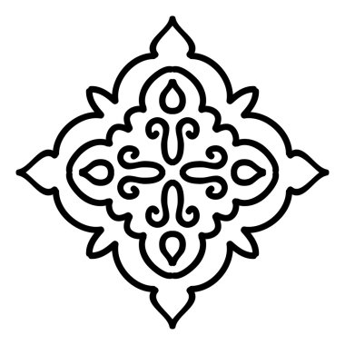 İzole soyut çiçek desenli