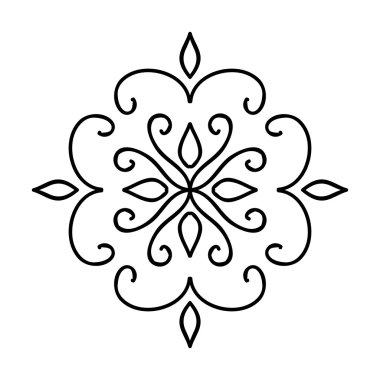 İzole soyut çiçek desenli