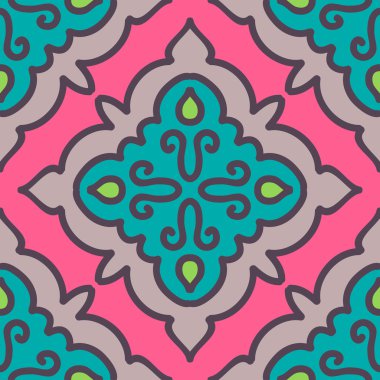 Renkli Fas fayans süsler