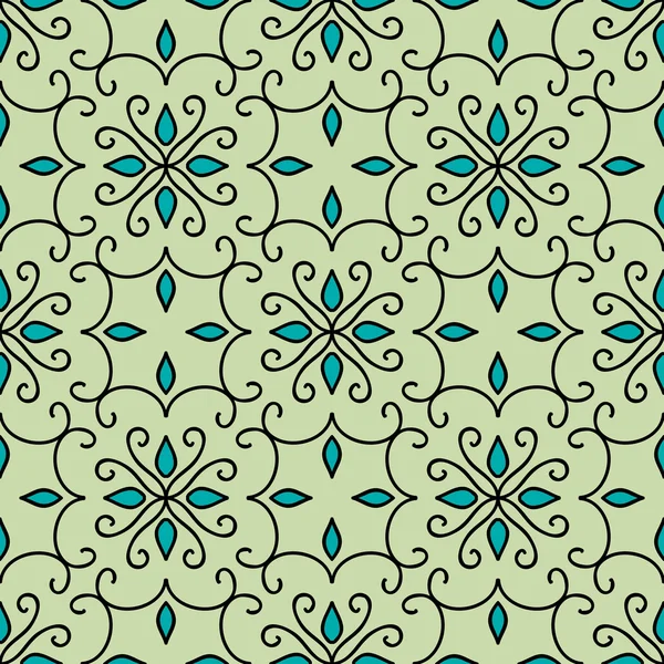 Coloridos adornos de azulejos marroquíes — Vector de stock
