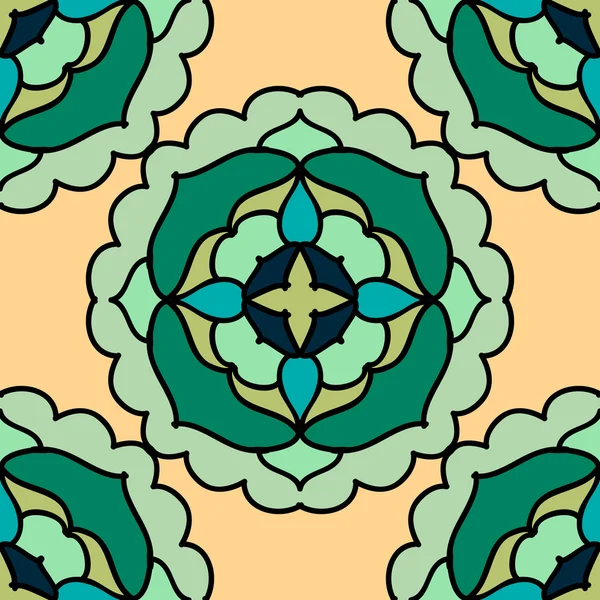 丰富多彩的摩洛哥瓷砖装饰 — 图库矢量图片