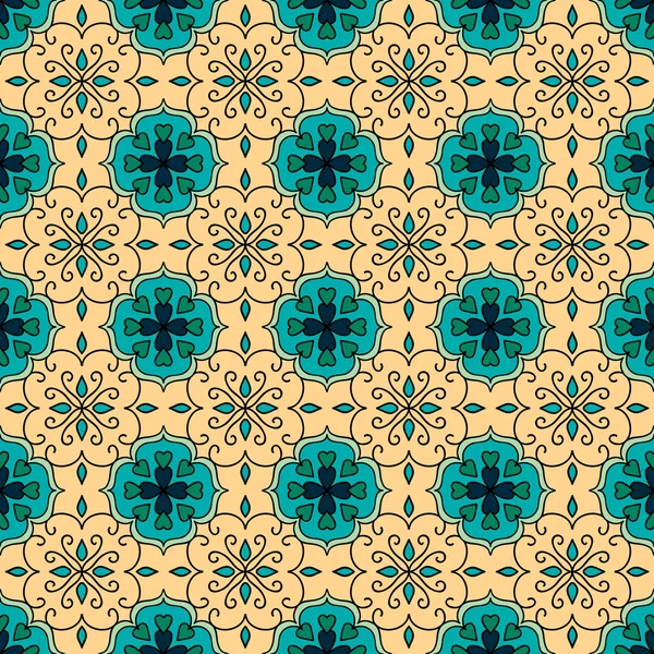 Ornamentos coloridos azulejos marroquinos — Vetor de Stock