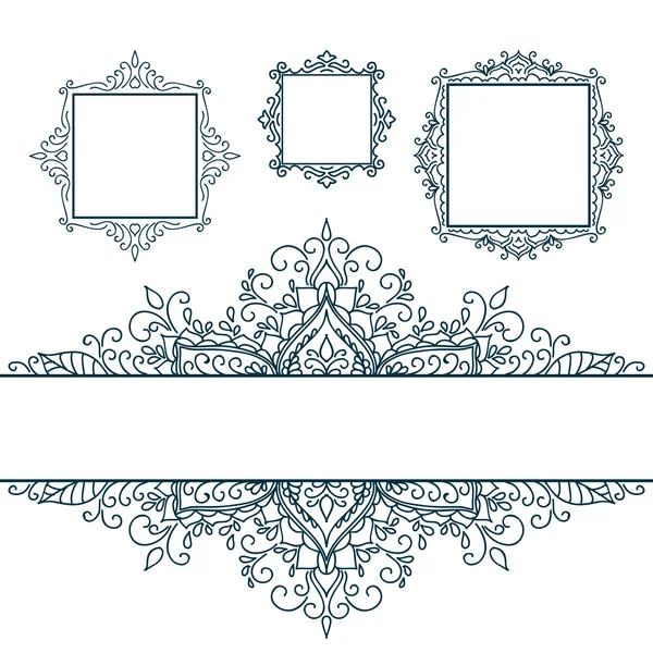 Marco de patrón de ornamento — Archivo Imágenes Vectoriales