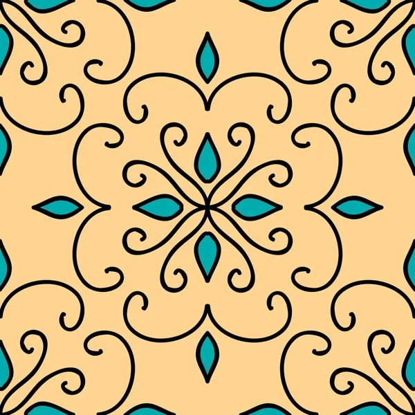 Coloridos adornos de azulejos marroquíes Ilustración de stock