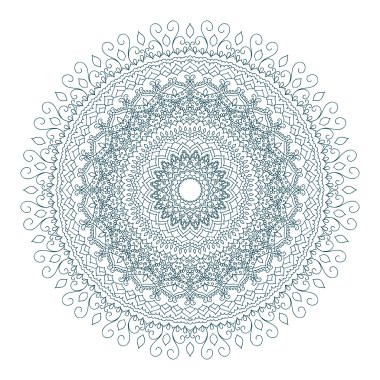 siyah etnik mandala desen