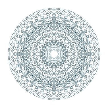 siyah etnik mandala desen