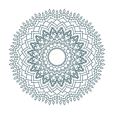 siyah etnik mandala desen