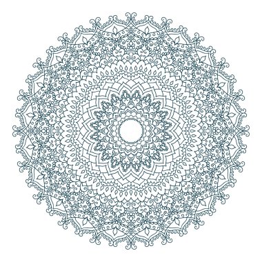 siyah etnik mandala desen