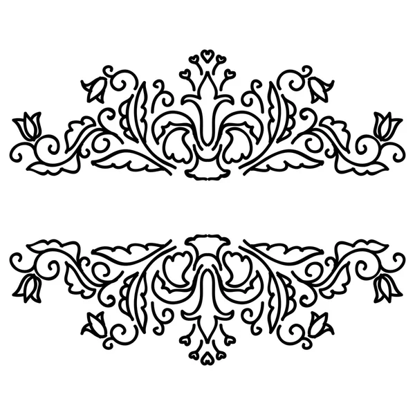 Modèle calligraphique floral — Image vectorielle