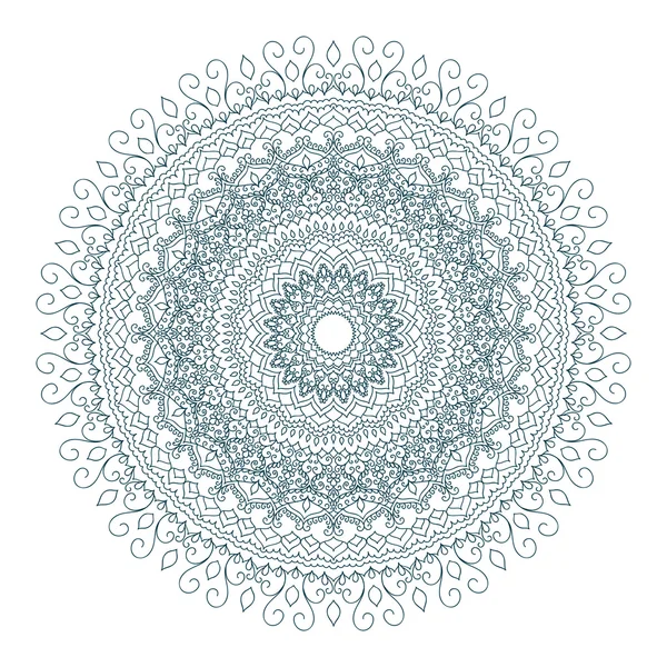 Motif mandala ethnique noir — Image vectorielle