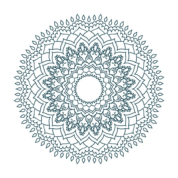 Motif mandala ethnique noir — Image vectorielle