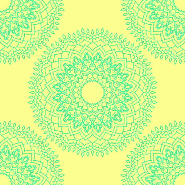 Nahtloses Mandala-Muster — Stockvektor