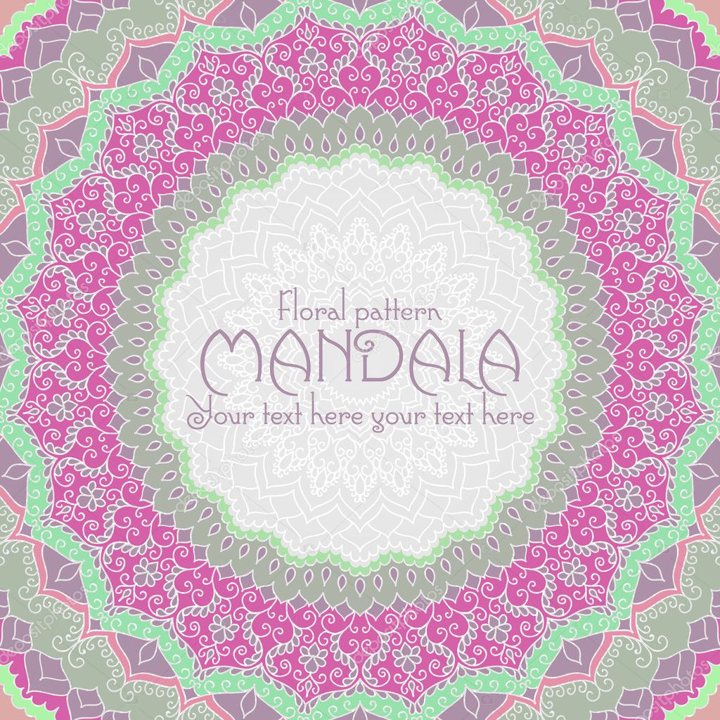 Mandala pattern design template