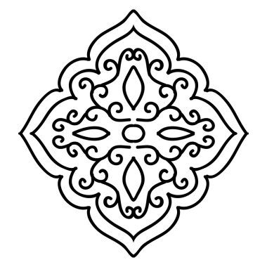 soyut çiçek desenli