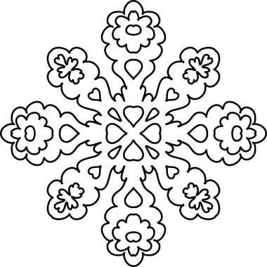 Dekoratif kış kar tanesi