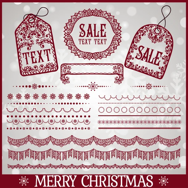 Vánoční dekorativní kolekce — Stockový vektor