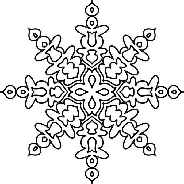 Декоративная зимняя снежинка — стоковый вектор