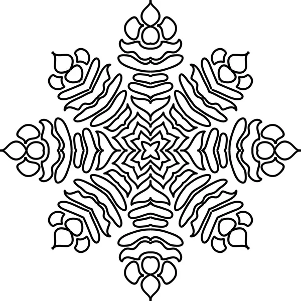 Fulg de zăpadă decorativ de iarnă — Vector de stoc
