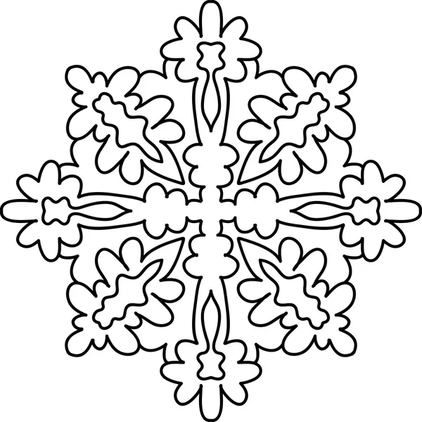 Декоративная зимняя снежинка — стоковый вектор