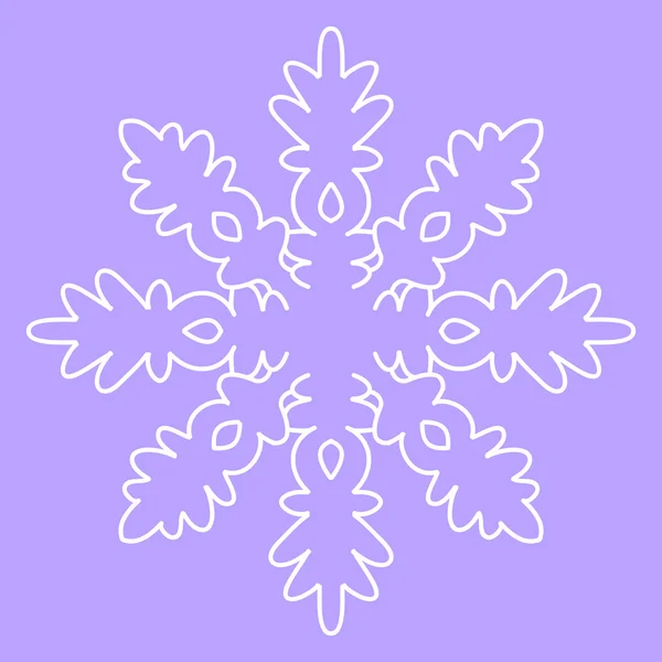 Decoratieve winter sneeuwvlok — Stockvector