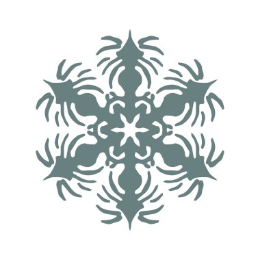 İzole kış kar tanesi