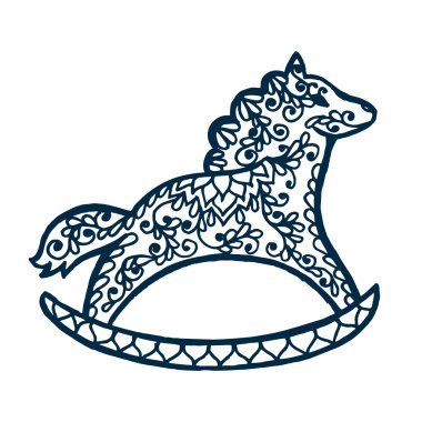 Noel koleksiyon için izole at