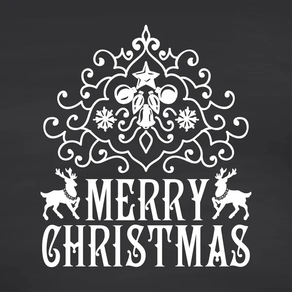 Buon Natale lettering sulla lavagna — Vettoriale Stock