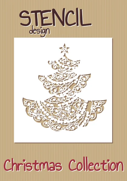 Modello di design dello stencil . — Vettoriale Stock