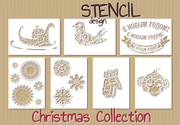 Modelli di design stencil — Vettoriale Stock