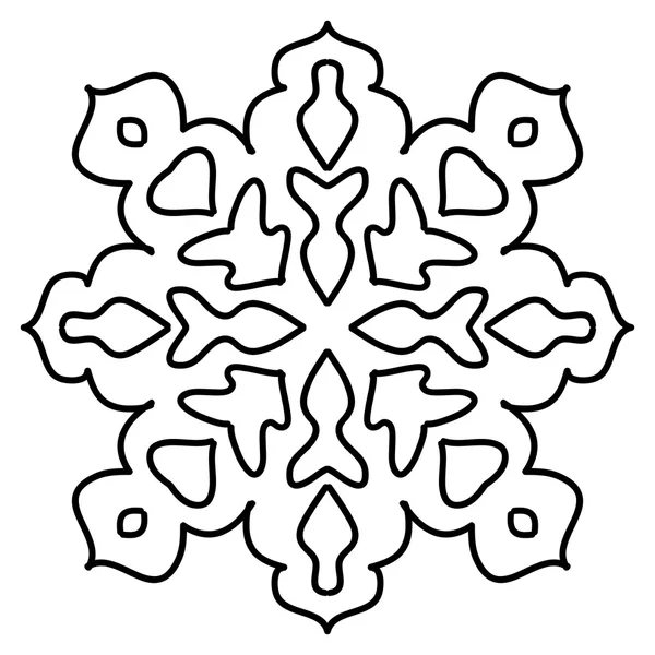 Sneeuwvlok patroon op wit — Stockvector