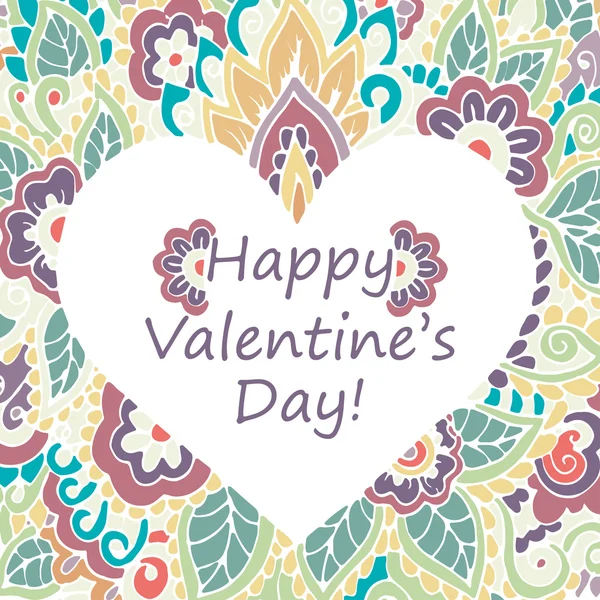 Happy Valentines Day congratulations card — Stock Vector