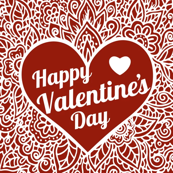 Feliz día de San Valentín tarjeta de felicitación — Archivo Imágenes Vectoriales