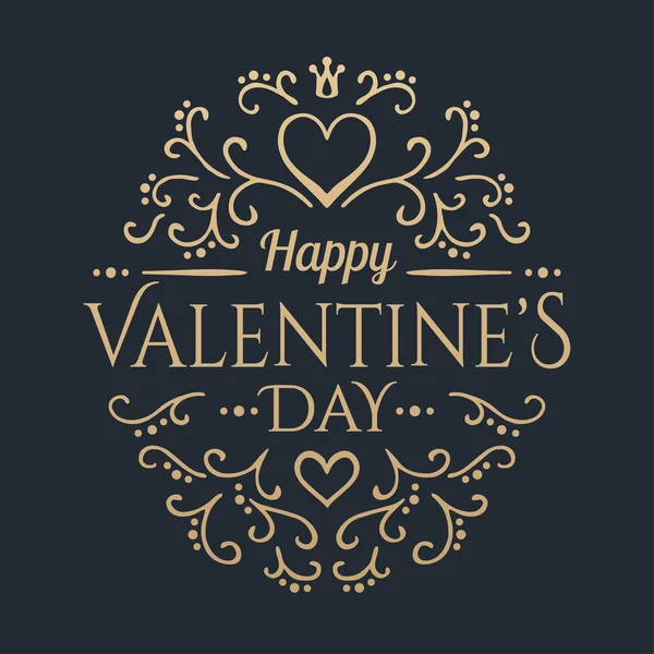 Happy Valentines day lettering — Stock Vector