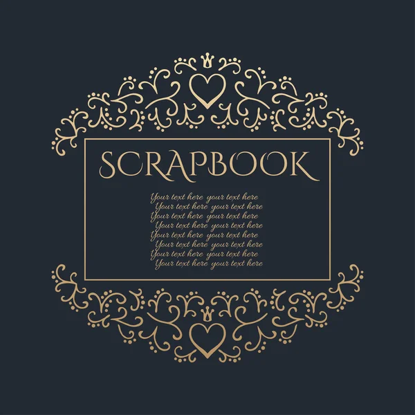 Scrapbook calligraphic design element — Stock Vector