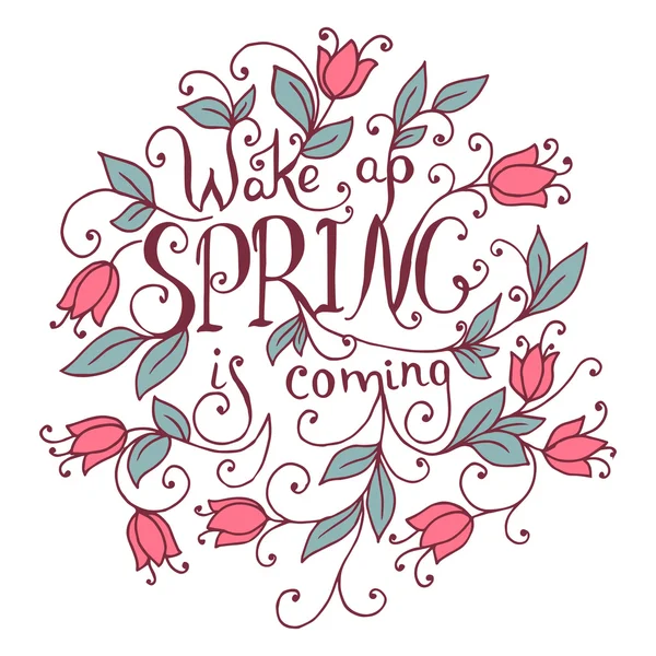 Wake up Spring is coming. — Stock Vector