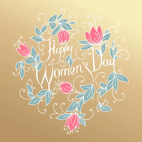 Happy Women Day. — Stock Vector