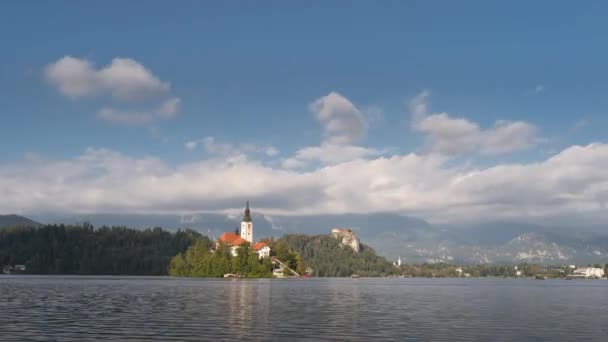 Проминув Час Озера Блед Словенія — стокове відео