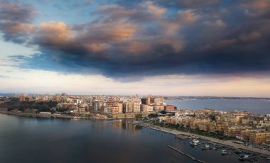 Aerial view of Taranto city, Puglia. Italy clipart