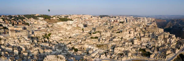 Aerial Panorama Matera City Basilicata Italy — Stock Photo, Image