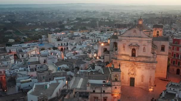 从空中俯瞰意大利的Martina Franca Puglia — 图库视频影像