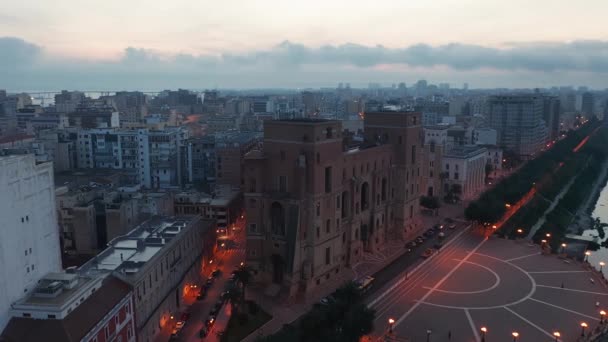 Aerial View Taranto Town Hall — Stock Video