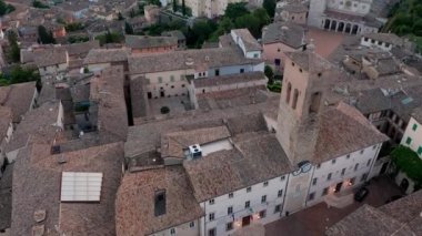 Spoleto, İtalya 'nın hava manzarası