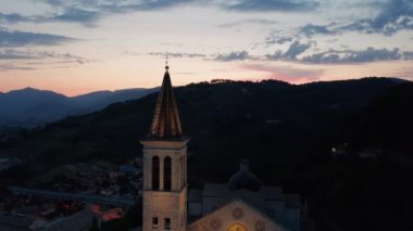 Spoleto, İtalya 'nın hava manzarası