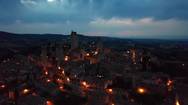 Vue Aérienne San Gimignano Toscane — Video