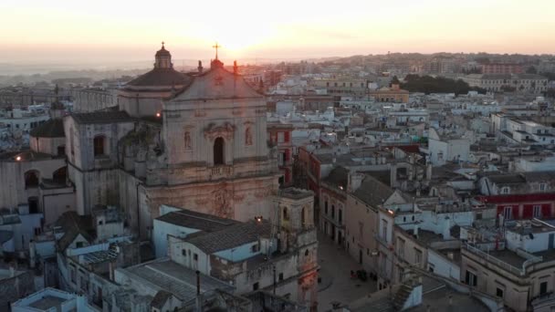 Aerial View Martina Franca Italy Puglia — Stock Video