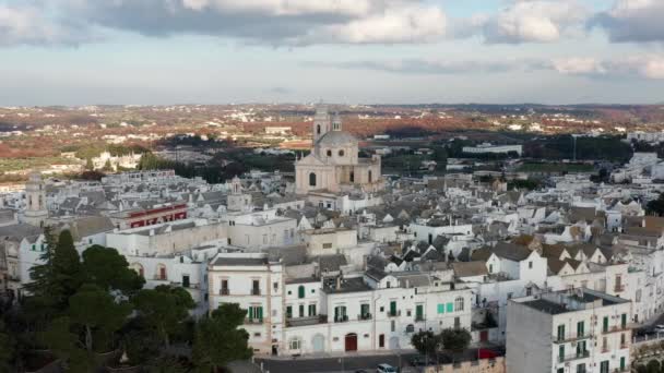 Vista Aérea Cidade Locorotondo Itália — Vídeo de Stock