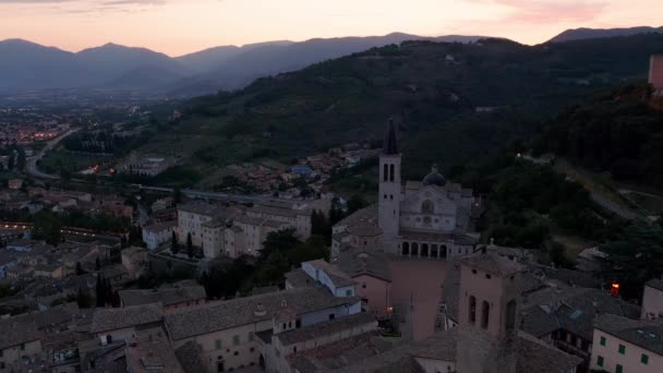 イタリアのSpoletoの空の景色 — ストック動画