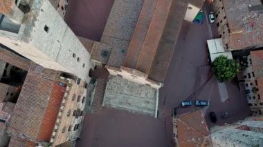 San Gimignano, Toskana havadan görünümü